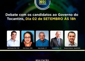 Primeiro debate entre candidatos a governador do Tocantins acontece nesta sexta-feira