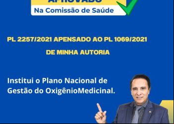 Vitória dupla de Carlos Gaguim: Câmara aprova projetos sobre oxigênio medicinal e uso da água
